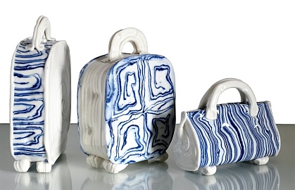Suitcases porcelain , Tineke van Gils, Gualdo Tadino